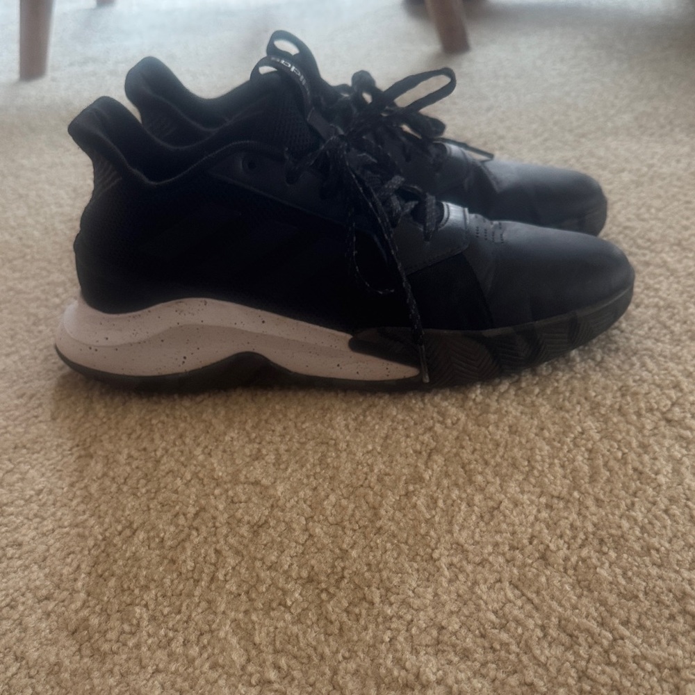 adidas Black Athletic Sneakers with White Speckled Midsole
